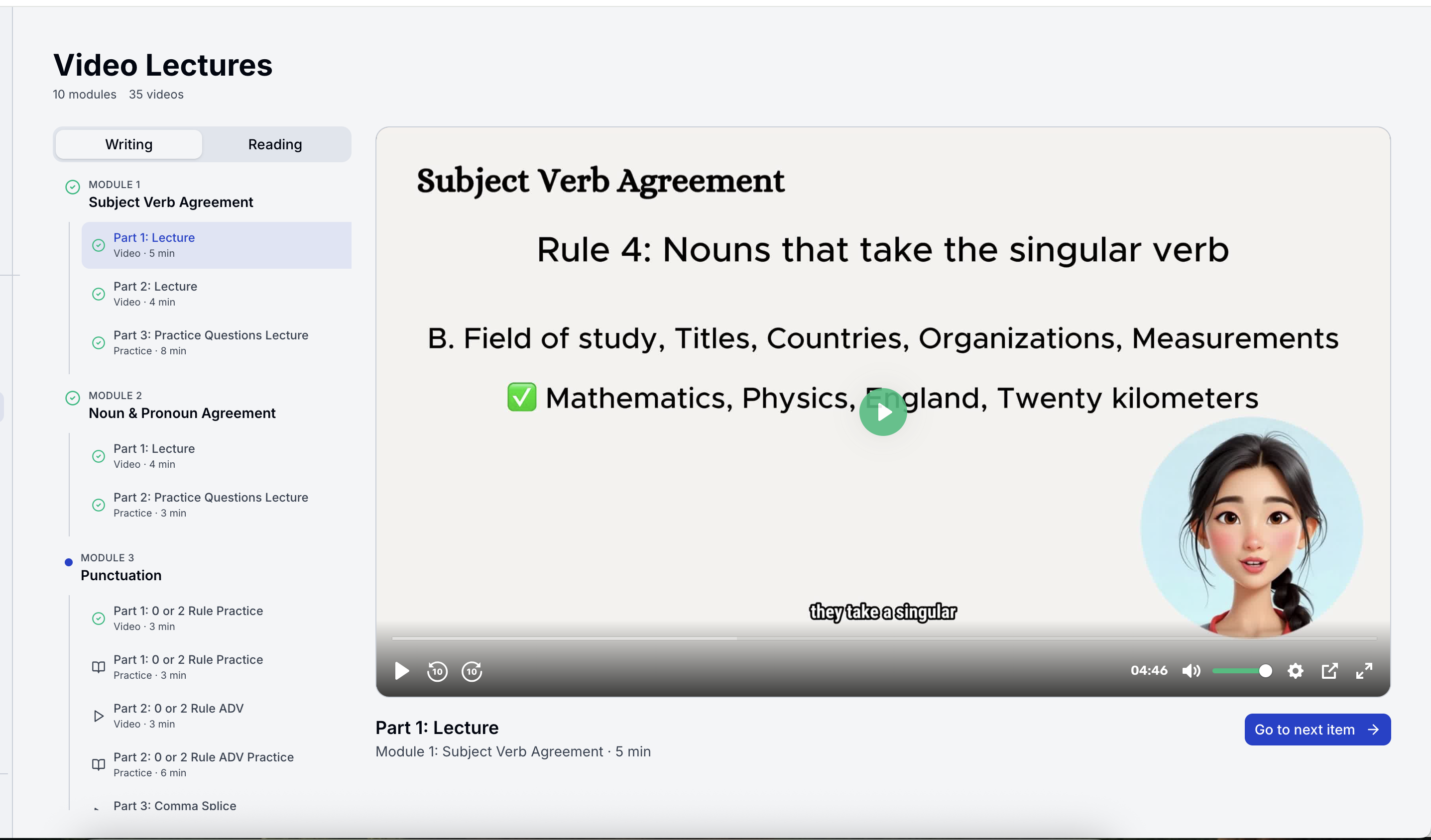 Professional Lectures